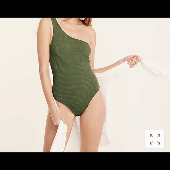 NWT JCrew Textured one-shoulder one-piece - General Surplus, Size 24 - Picture 3 of 6